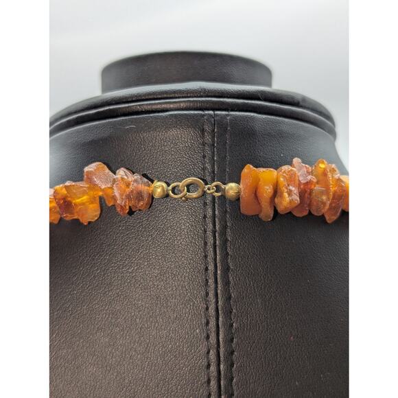 Vintage Chunky Genuine Raw Amber Graduated Nugget 32" Necklace 64.38g - Picture 7 of 10